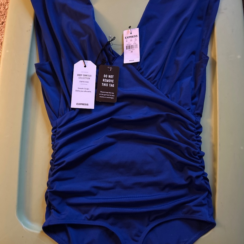 Royal Blue Body Suit - Express